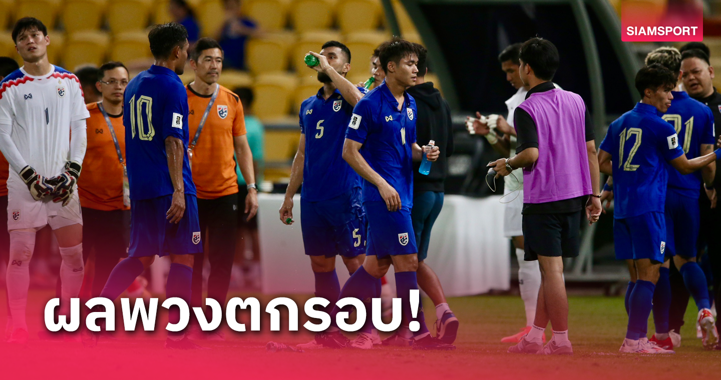 ตกรอบคัดบอลโลก ทีมชาติไทย - LSMX Sport ตกรอบคัดบอลโลก ทีมชาติไทย เปลี่ยนสังเวียนแข่งไปแย่งโควตา 6 ทีม
